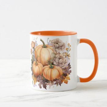 Autumn Water Color Pumpkins 1 Mug by steelmoment at Zazzle