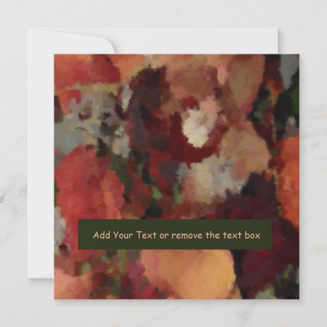 Autumn Watercolor Abstract  Note card (Front)