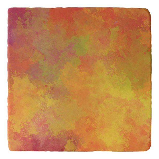 Autumn Watercolor – Cozy Fall Artistic Vibes Trivet (Front)