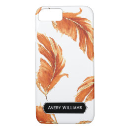 Autumn Watercolor Feathers Illustration iPhone 8/7 Case
