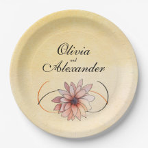 Autumn Watercolor Floral Terracotta Yellow Wedding