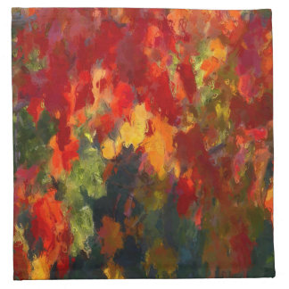 Autumn Watercolor Foliage Cloth Napkin