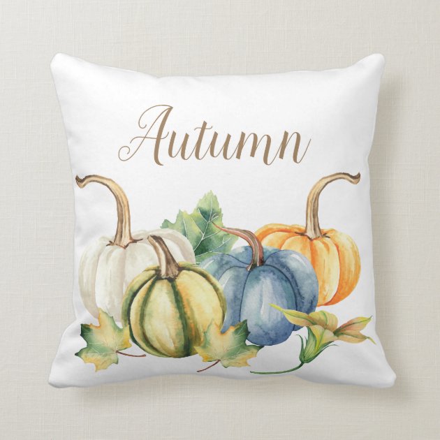 blue pumpkin pillow