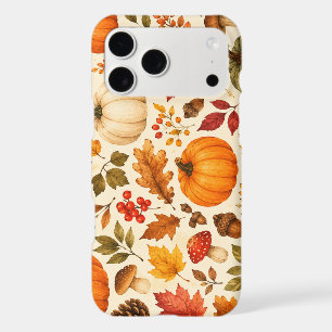 Autumn Watercolor Pumpkins, Fall Leaves & Woodland iPhone 17 Pro Max Case