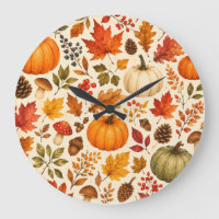 Autumn Watercolor Pumpkins, Fall Leaves & Woodland