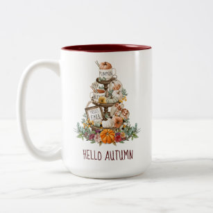 Autumn Watercolor Pumpkins Latte Mug