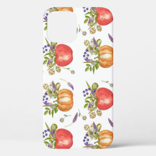 Autumn Watercolor, Seamless Composition. iPhone 12 Case