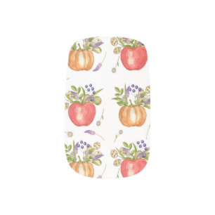 Autumn Watercolor, Seamless Composition. Minx Nail Art