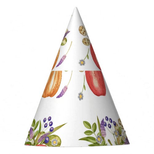 Autumn Watercolor Seamless Composition Party Hat