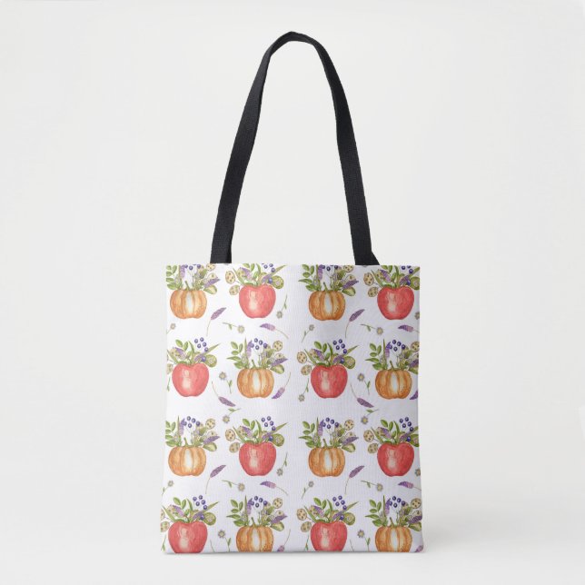 Autumn Watercolor, Seamless Composition. Tote Bag (Front)