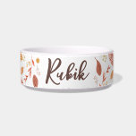Autumn Watercolor Thanksgiving Pet Bowl<br><div class="desc">Autumn Watercolor Thanksgiving Pet Bowl. You can customize the text.</div>