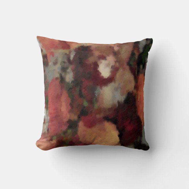 Autumn Watercolors Throw Pillow (Front)