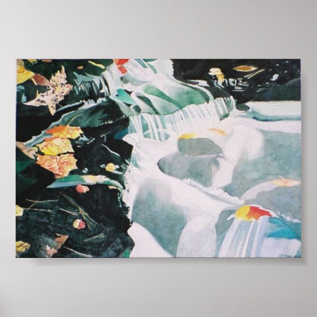 autumn waterfall 3 poster (Front)