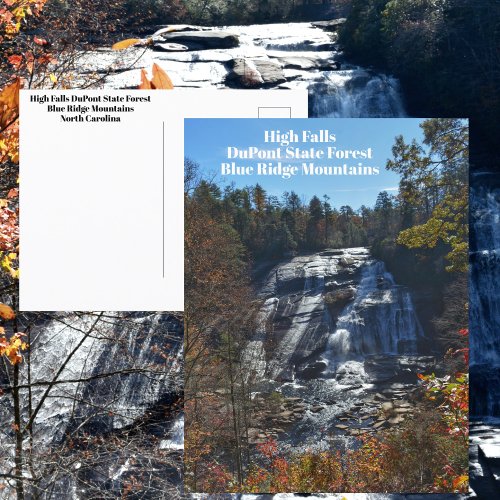 Autumn Waterfall High Falls DuPont State Forest NC Postcard