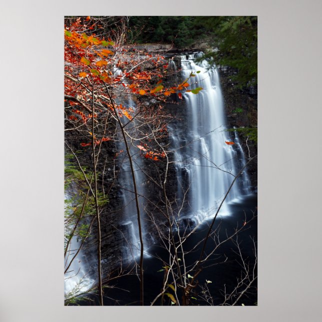 Autumn Waterfall Poster (Front)