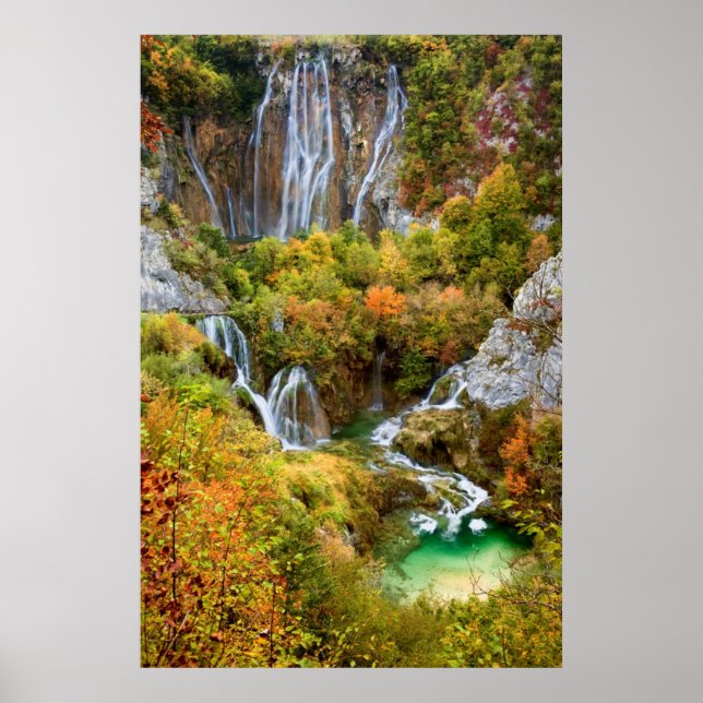 Autumn Waterfalls Poster (Front)