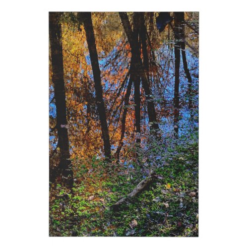 Autumn Waters Faux Canvas Print