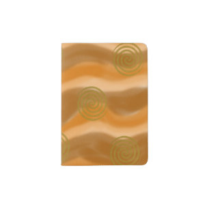 Autumn Wave with Spirals Passport Holder