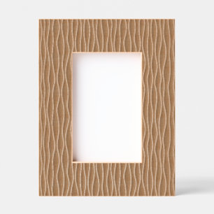 Autumn Wavy Lines Etched Frames Brown & Orange