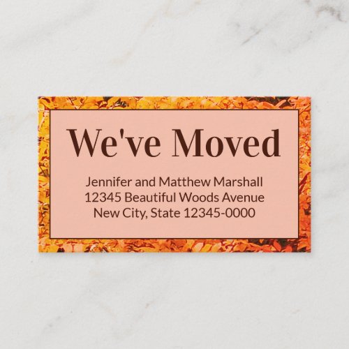 Autumn We Have Moved Moving Announcement