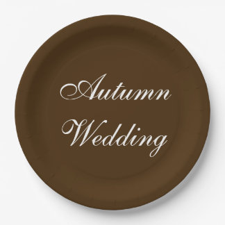 Autumn Wedding Brown Rich Deep Rustic Color Paper Plates