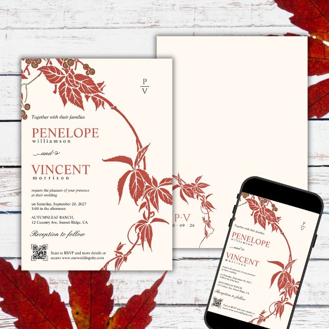 Autumn Wedding Invitation (Creator Uploaded)