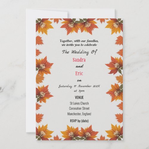 Autumn Wedding Invitation