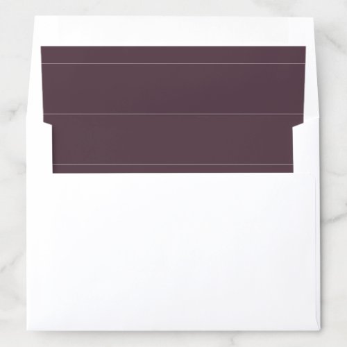 Autumn wedding plum purple simple elegant fall envelope liner