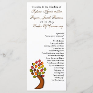 autumn Wedding program