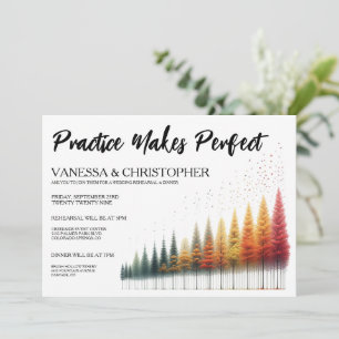 Autumn Wedding Rehearsal Invitation