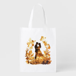 Autumn Wedding Rustic Reusable Grocery Bag