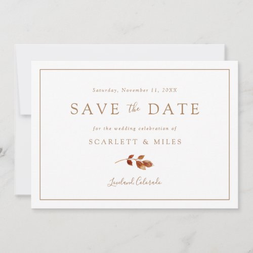 Autumn Wedding Save The Date