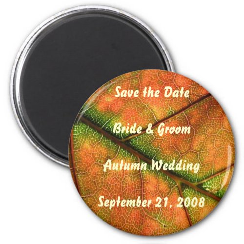 Autumn Wedding Save the Date Magnet