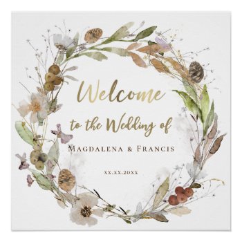 Autumn Wedding Sign by amoredesign at Zazzle