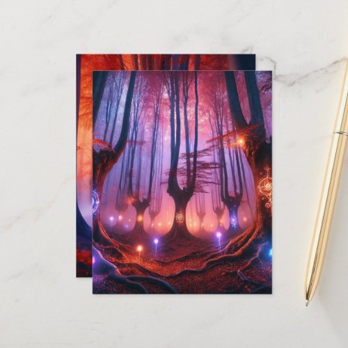 Autumn Whimsigoth Twilight Forest Scrapbook Paper