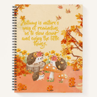 Autumn Whimsy: Hedgehogs in a Cozy Forest Notebook