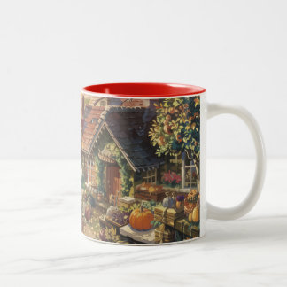 Autumn Whispers: A Cozy Cottage Escape Two-Tone Coffee Mug