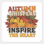 Autumn whispers design Tri-Blend shirt Square Sticker