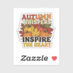 Autumn whispers design Tri-Blend shirt Sticker