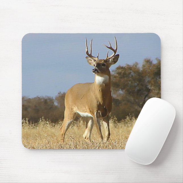 Autumn Whitetail Buck Mouse Pad (With Mouse)