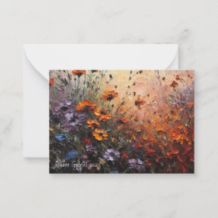 Autumn Wild Flowers Note Card
