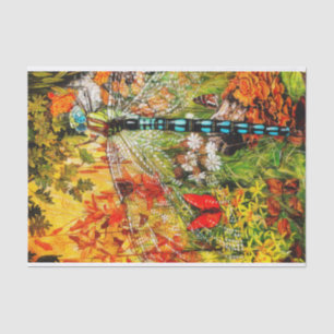 Autumn Wild Forest Dragon Fly Tissue Paper