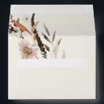 Autumn Wildflower | Beige Wedding Invitation Envelope<br><div class="desc">Introducing our stunning autumn wildflower | beige wedding invitation envelope, which embraces a simple and modern design reflecting the beauty of nature. Featuring pressed dried fall watercolor flowers and terracotta leaves, it captures the essence of October's burnt orange hues, creating a minimalist yet classic design that exudes warmth and charm....</div>