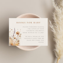 Autumn Wildflower Field Baby Shower Books for Baby