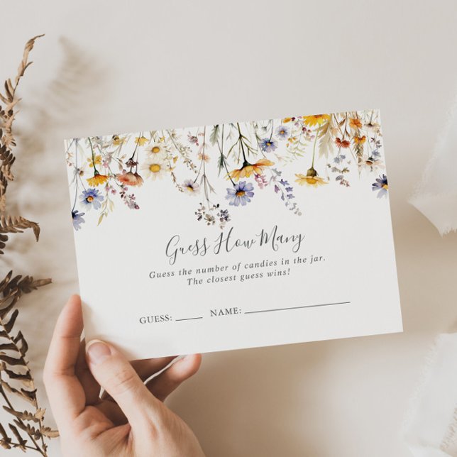 Autumn Wildflower Guess How Many Game Card (Creator Uploaded)