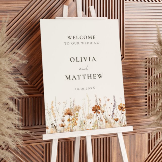 Autumn Wildflower Meadow Wedding Welcome Sign (Creator Uploaded)