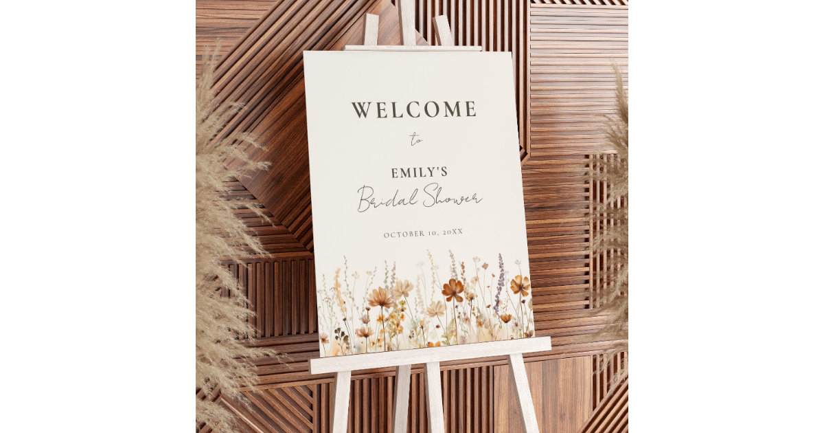 Autumn Wildflower Meadow Welcome Sign | Zazzle