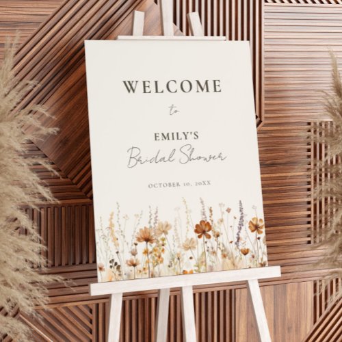 Autumn Wildflower Meadow Welcome Sign