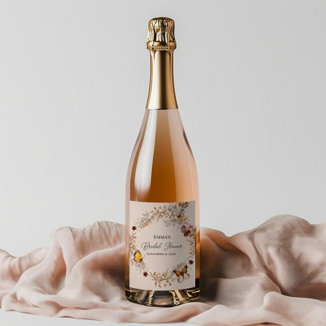 Autumn Wildflower Watercolor Wine Label Set (Creator Uploaded)