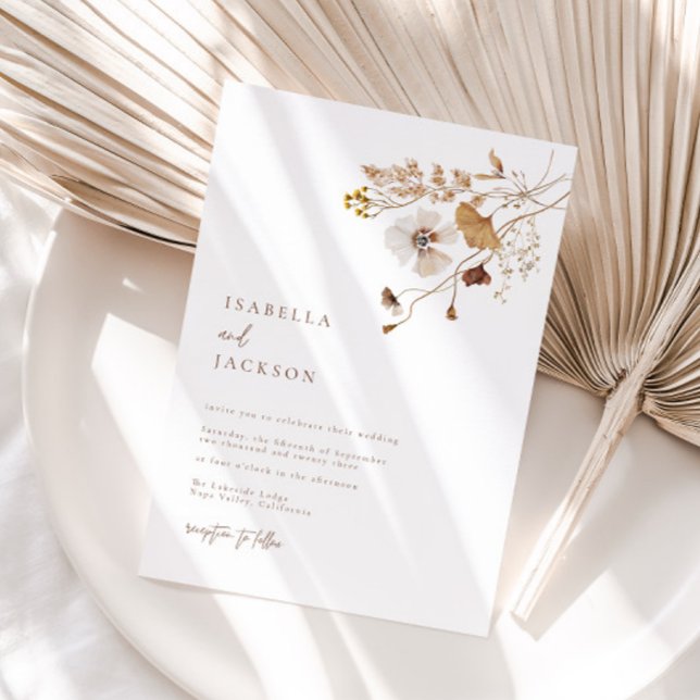 Autumn Wildflower Wedding Invitation (Creator Uploaded)
